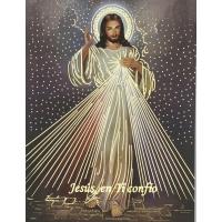 Estampa Jesus Misericordia dorado 10 x 14 cm MX0723