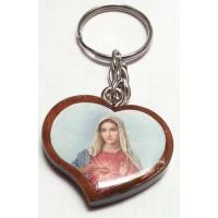 Llavero Madera Sagrado Corazón María (Motivos Religiosos) 