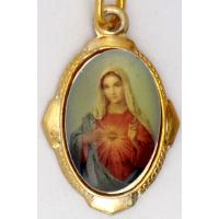 MEDALLA Sagrado Corazon Maria 2.3 x 1.5 cm aprox. (Ovalada)(sin Estampa)