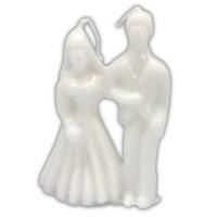 Vela Forma Parejita Matrimonio 10 cm (Blanco)