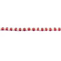 Collar Santeria Chango (Ctas. Rayadas) (Bco-Rojo) (1 V) Premium (110 cm) (HAS)