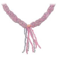 Collar Santeria Mazo Obba (Simple) (Morado-Rosa Cristal)  (140 a 160 cm)