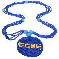 Collar Santeria con Medallon EGBE (azul)