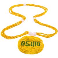 Collar Santeria con Medallon OSUN (amarillo)