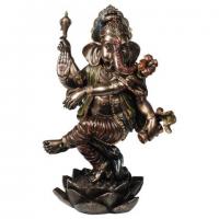 Ganesha Resina de pie color 43 x 29 x 22 cm aprox. (Dorado Viejo)