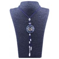 Collar Orgon Trisquel Azul con Abalorios (3,7 cm Ajustable) 