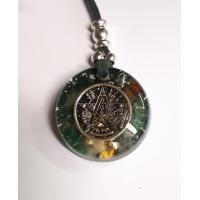 Collar Orgon Tetragramaton Verde (3,7 cm Ajustable)