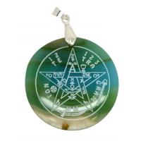 Colgante Geometria Tetragramatron Agata Verde (Has)