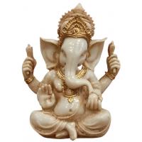 Ganesha Sentada Resina 21 x 17 cm aprox. (Color Marmol)