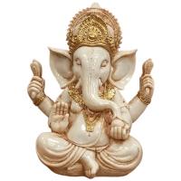 Ganesha Sentada Resina 24 x 20 cm aprox. (Color Marmol)