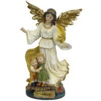 Imagen Angel de la Guarda 21 cm (Niños Izquierda) acabado oro - resina 21x10x6,5 cm