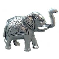 Elefante de la Suerte 9 x 7 cm (Mediano) (Baño plateado)