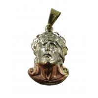 Amuleto Cristo Rostro Tumbaga 3 Metales 3 cm