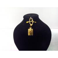 Amuleto Cristo Rostro c/ Cuadro Tumbaga Dorado 3 cm