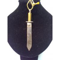 Amuleto Espada Metal Lisa 7 cm (Mango Dorado)