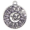 Amuleto Sol y luna Simbolos Zodiaco 2.5 cm