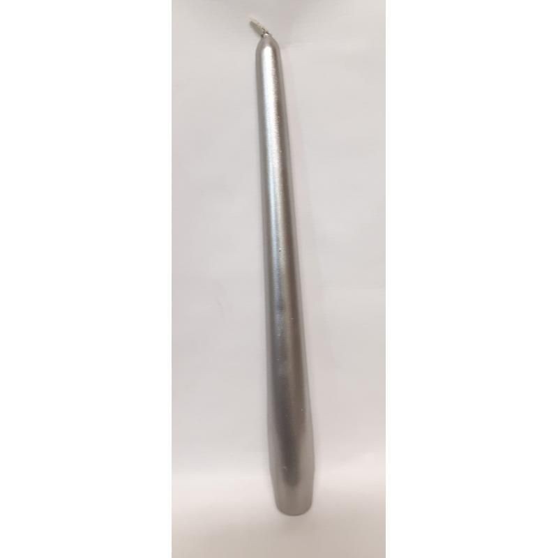 Vela bujia Plateada conic