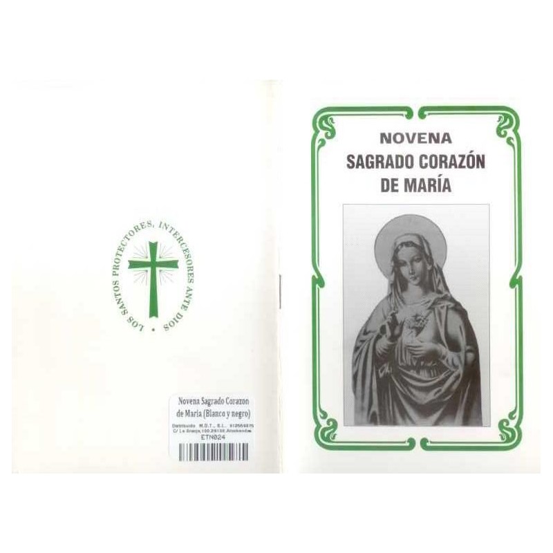 Novena Sagrado Corazon de Maria (Blanco y negro) (Has)