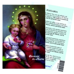 Estampa Corazon de Maria 7 x 11 cm (P25)