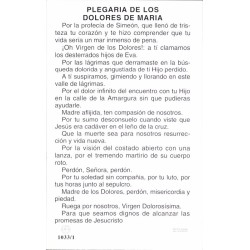 Estampa Dolores de Maria Plegaria 7 x 11 cm (P25)