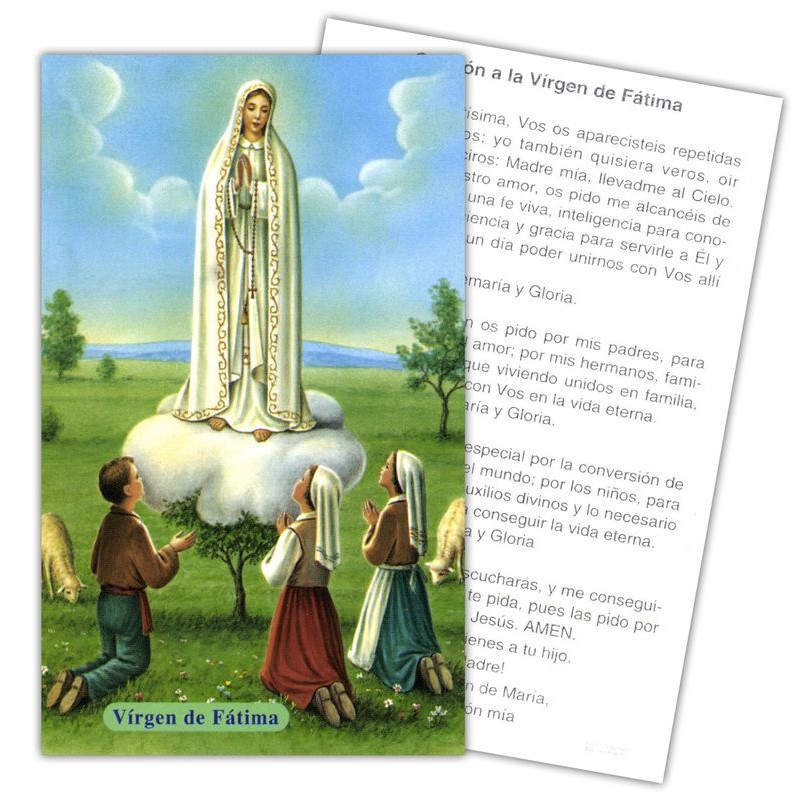 Estampa Fatima 7 x 11 cm (P25)