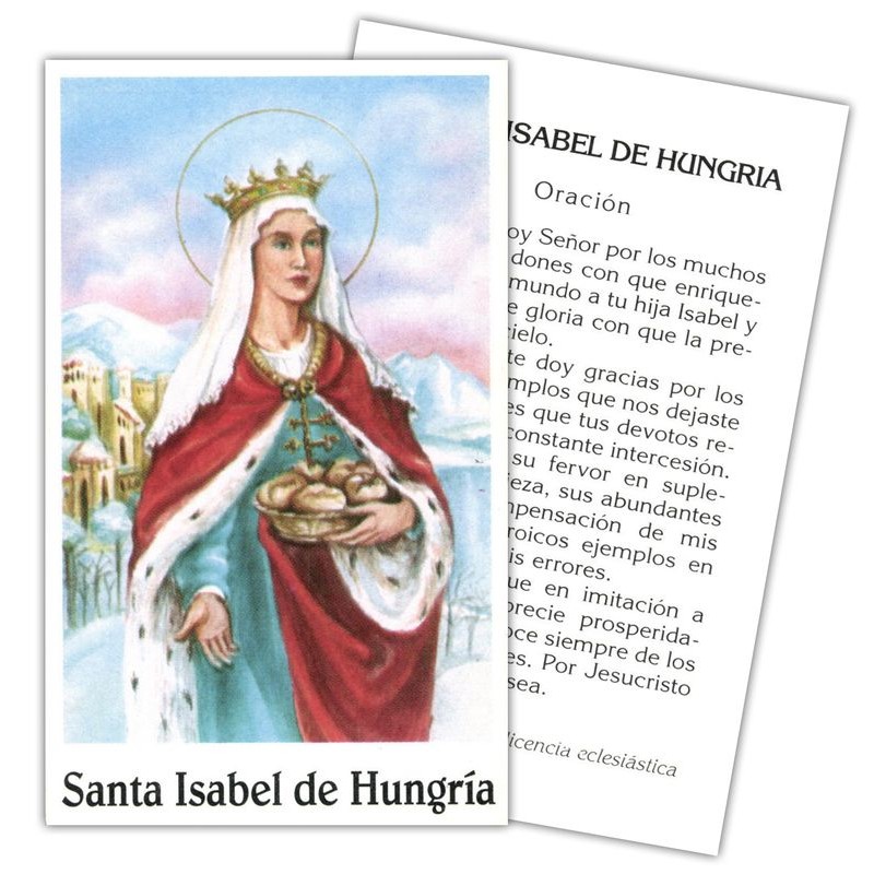 Estampa Isabel de Hungria 7 x 11 cm (P25)