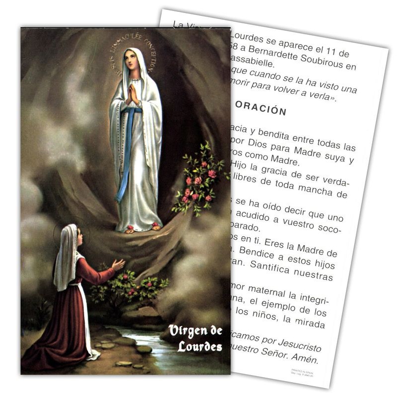 Estampa Lourdes 7 x 11 cm (P25)