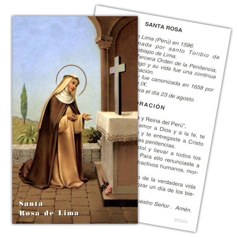 Estampa Rosa de Lima 7 x 11 cm (P25.)
