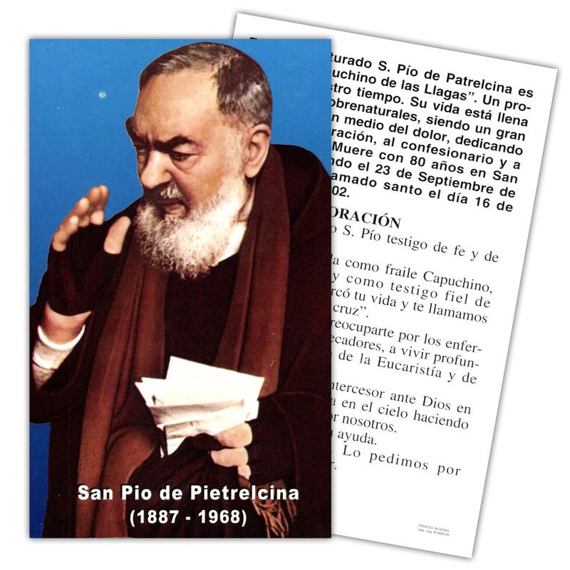 Estampa Pio de Pietrecina 7 x 11 cm (P25)