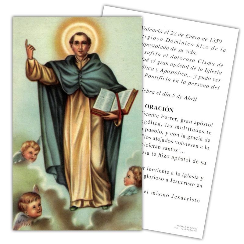 Estampa Vicente Ferrer 7 x 11 cm (P25)