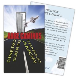 Estampa Oracion Abre Caminos 7 x 11 cm (P25)