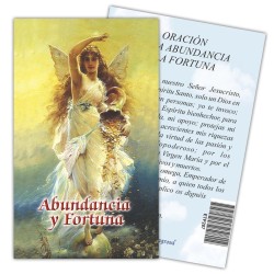Estampa Oracion de la Abundancia y Fortuna 7 x 11 cm (P25)