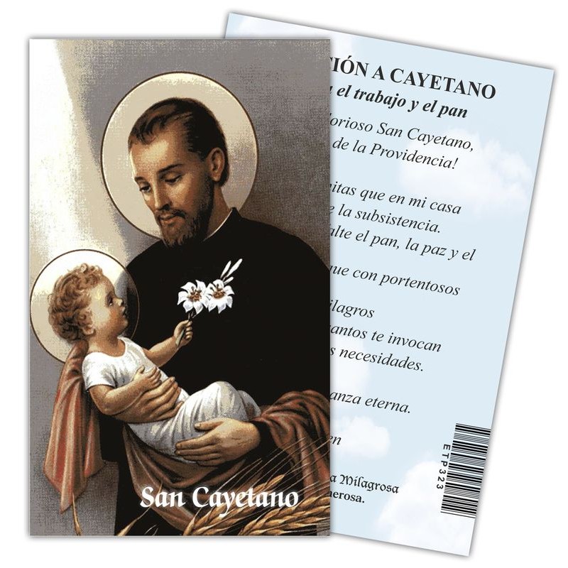 Estampa San Cayetano (Trabajo y Pan) 7 x 11 cm (P25)