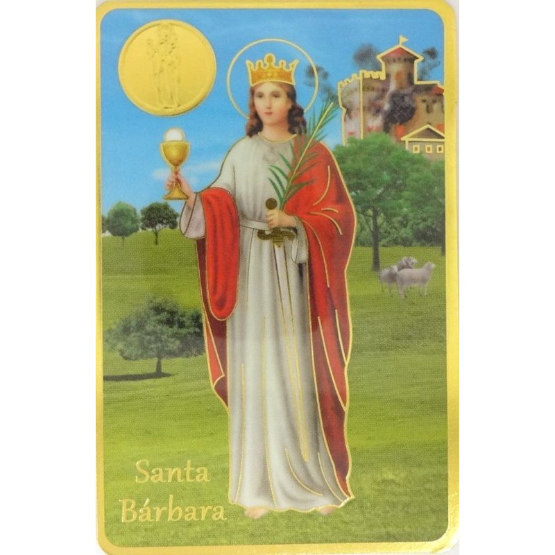 Estampa c/medalla Barb 6c