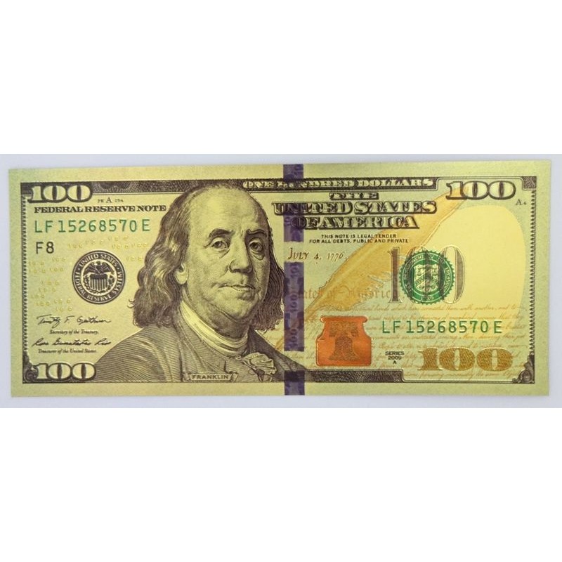 Lamina Cien Dolares dorad