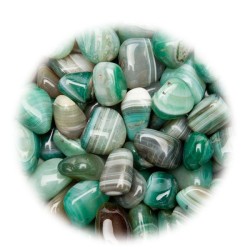 Agata verde rodada pequeñ