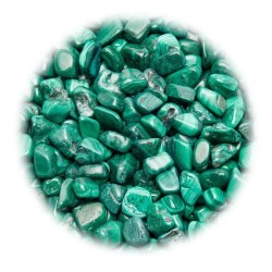Malaquita rodada pequeña