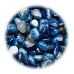 Agata azul rodada grande
