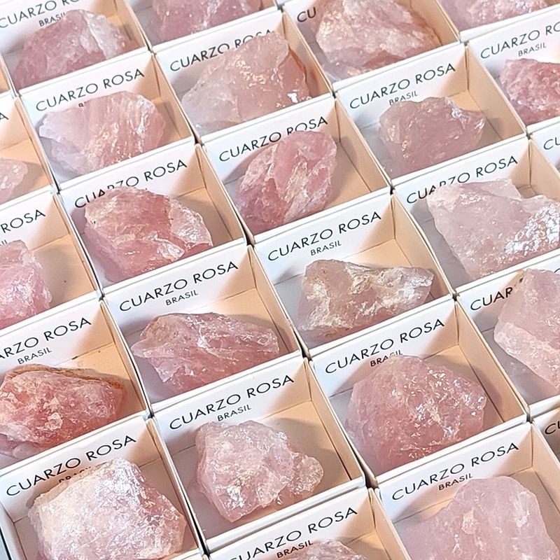Cuarzo rosa bruto (unidad