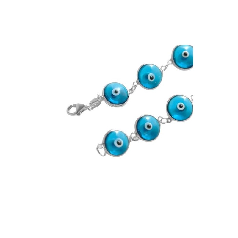 PULSERA Plata Cristal Ojo