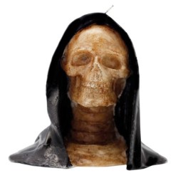 Vela Forma Santa Muerte c/ Capucha 15 cm (Negra)