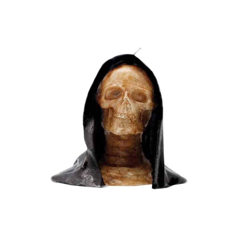 Vela Forma Santa Muerte c/ Capucha 15 cm (Negra)