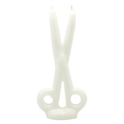 VELA FORMA Tijera (Blanco