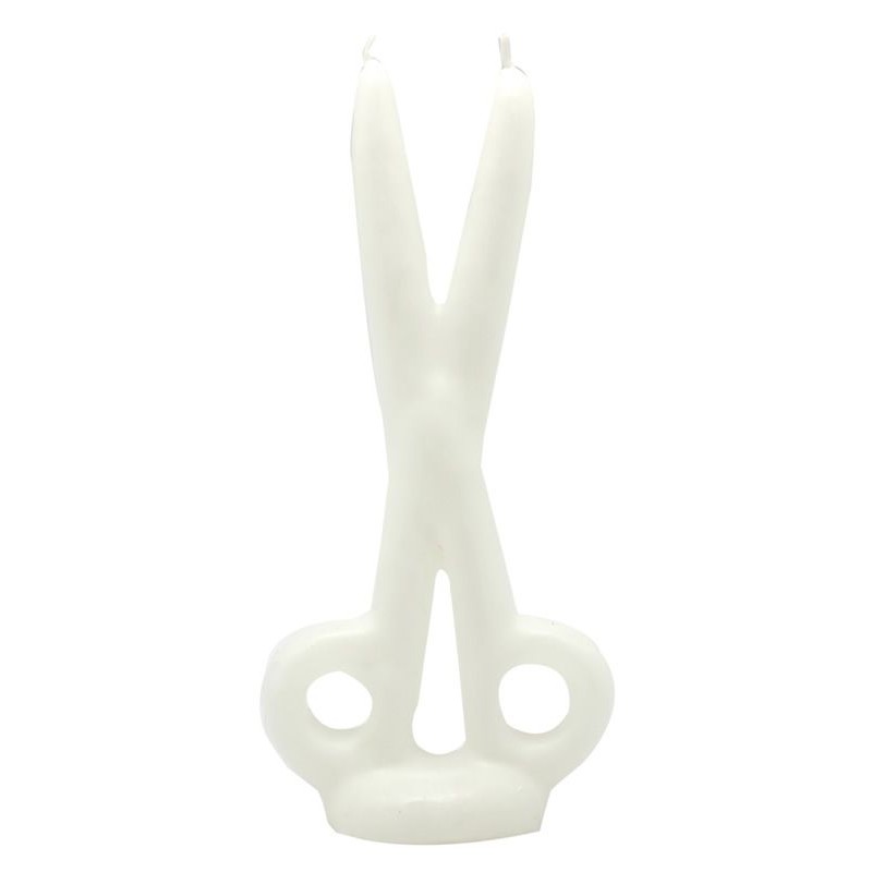 VELA FORMA Tijera (Blanco