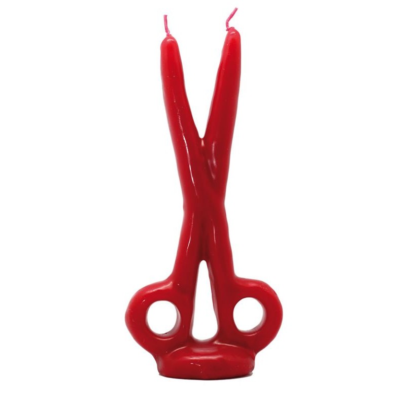 VELA FORMA Tijera (Rojo)