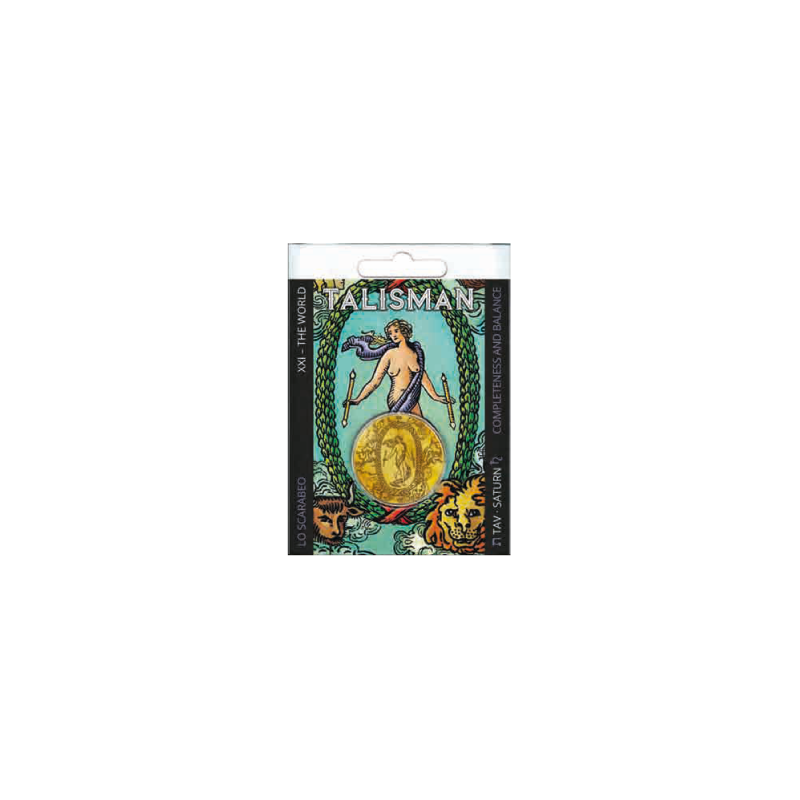 Amuleto Tarot Talisman - XXI. THE WORLD -  31 mm  - Lo Scarabeo