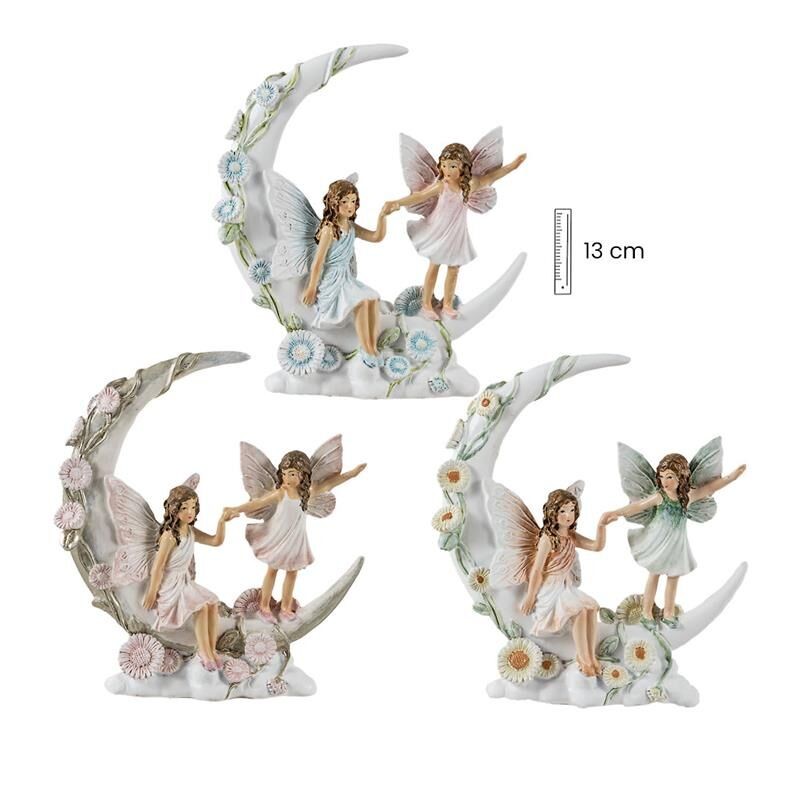 Imagen 2 Hadas 3 Surt 13 cm c/ Luna - Resina