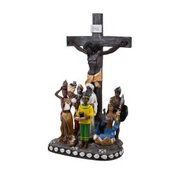 8 Potencias con Jesucristo 35 cm con Base (Resina Premium)