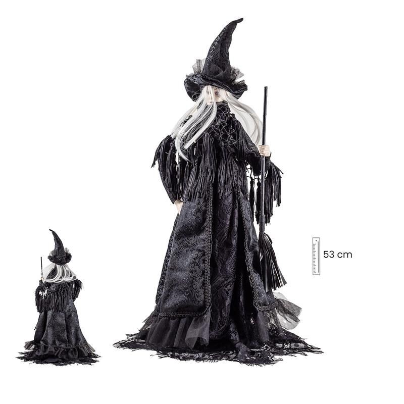 Imagen Bruja Traje Tela 53 cm - Resina