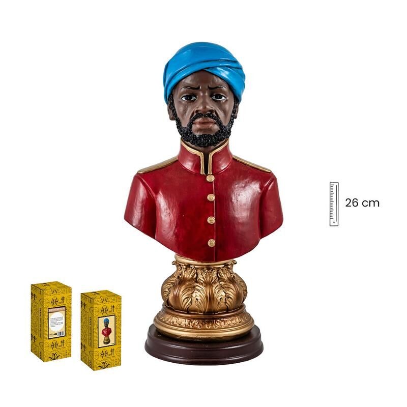 Imagen Busto Negro Felipe 26 cm - Resina